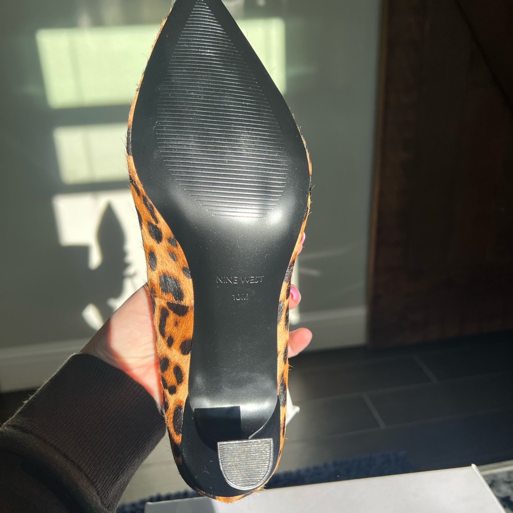 Nine West Ariel’s Leopard Print Pointed Toe Kitten Heel Pumps - Women - Picture 7 of 11